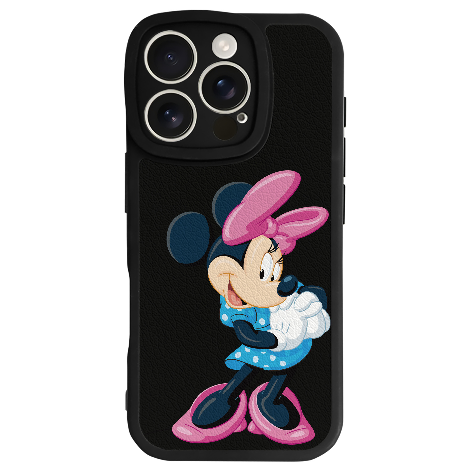 （画像用） ミッキーマウス Mickey Mouse 【iPhone 16シリーズ対応】シリコンスマホケース（レザー調） 材質：シリコン